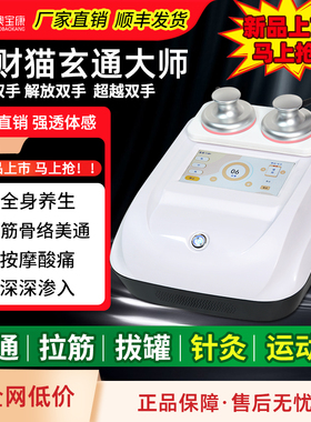 招财猫养生仪器新款三通大师经络仪肩颈疏通神器dds生物电疗仪器