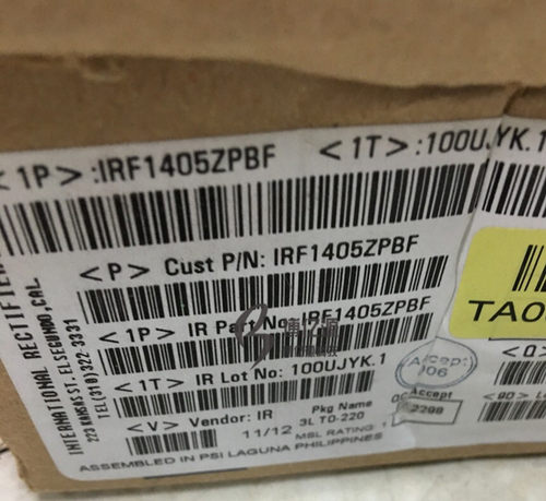 原装正品直插IRF1405ZPBF IRF1405Z TO220 N沟道75A 55V IRF1405Z