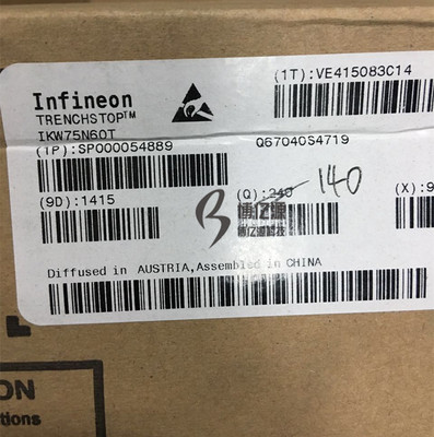 原装正品直插IKW75N60T 丝印K75N60T TO-247 IGBT 600V 80A 428W