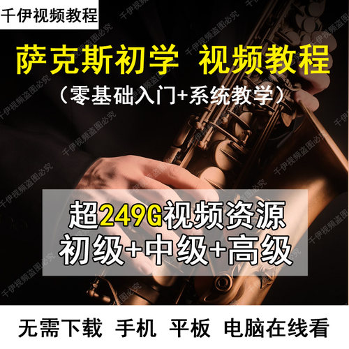 萨克斯教程初学者入门零基础视频教学初中级高级萨克斯风自学课程