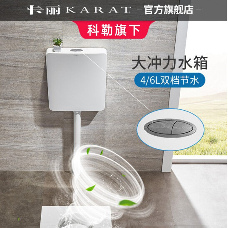 科勒卡丽双冲式静音水箱节能大冲卫浴水箱