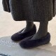 3cm毛毛鞋 羊羔毛平底乐福鞋 女内增高浅口保暖单鞋 加绒加厚懒人鞋