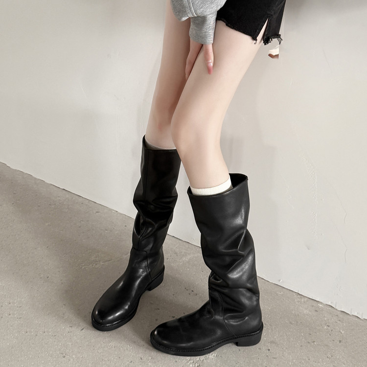 3.5cm超软休闲骑士靴2025