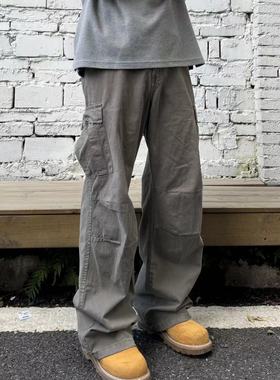 22TREE美式复古休闲直筒裤子男小众秋冬cleanfit潮流百搭宽松长裤