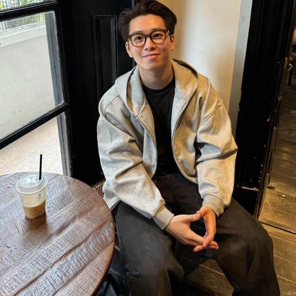 22TREE 美式纯色cleanfit短款连帽拉链卫衣男女休闲百搭上衣外套