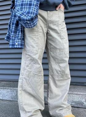 22TREE美式复古休闲直筒裤子男小众秋冬cleanfit潮流百搭宽松长裤