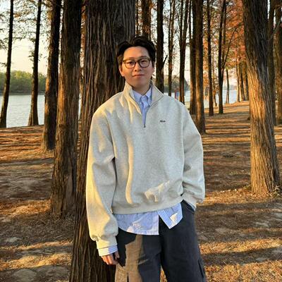 22TREE复古美式小众设计半拉链简约慵懒感长袖个性高质感极简卫衣