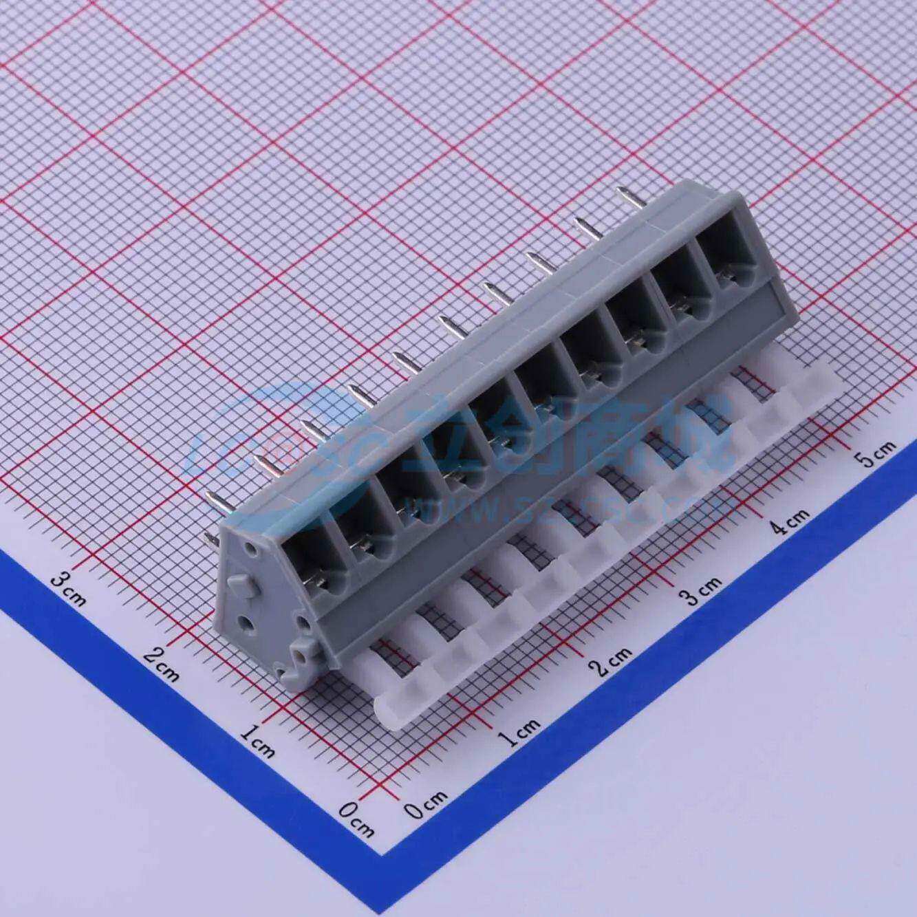 弹簧式接线端子KF243-5.0-10P 插件,P=5mm