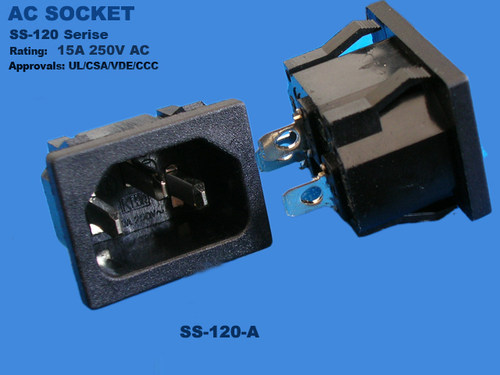 供应AC电源插座 品字公座 品字插座 卡式品字座NK-120-A01