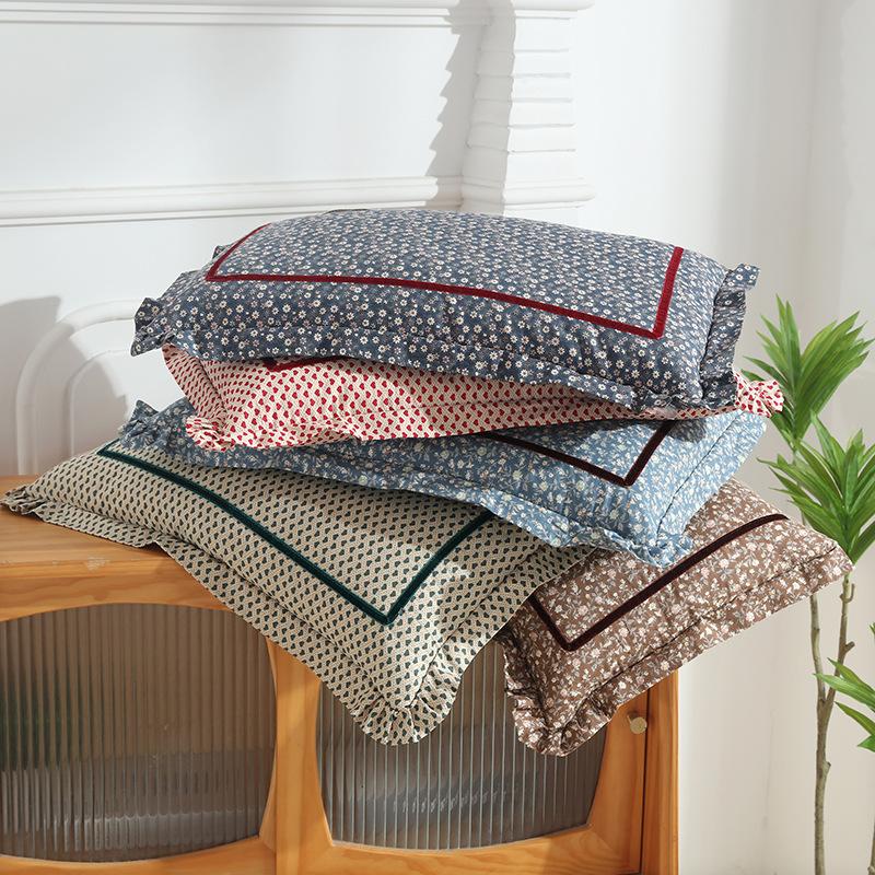 小香风荞麦壳网红花草枕头