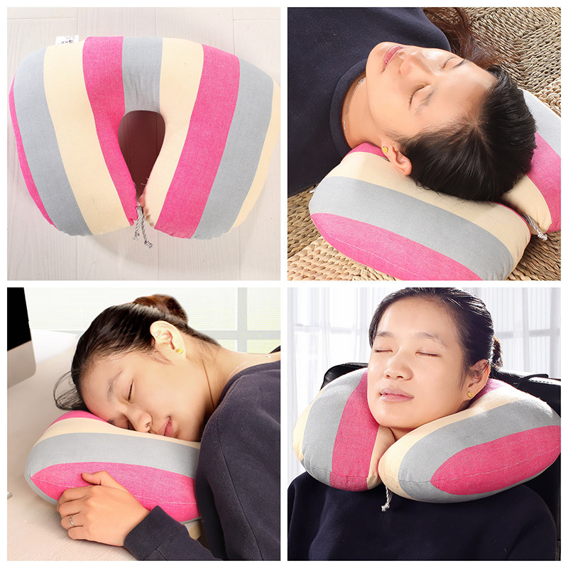 U자형 베개 목 베개 U자형 건강 관리 경추 특수 베개 낮잠베개 비행기 여행 U자형 낮잠베개
