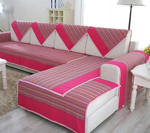 老粗布沙发垫加厚靠背巾全盖全包防滑沙发巾四季通用布艺盖罩定做