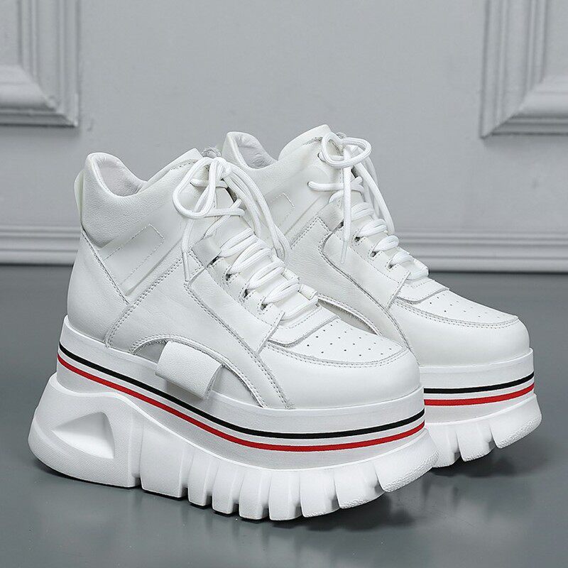 欧洲站2025新款网红百搭新款真皮松糕厚底增高休闲高帮鞋女ins潮,女鞋,高帮鞋,淘宝优惠券,粉丝福利购,淘宝优惠卷