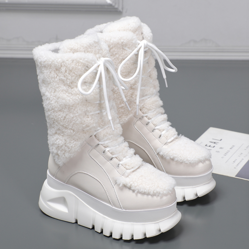 羊毛雪地靴女加绒大棉冬季
