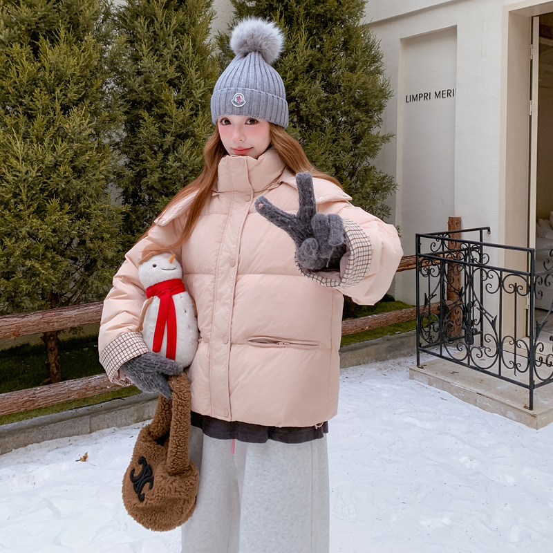 现货2025高品质稳定主推新款白鸭绒羽绒服6651P235K358，女装羽绒服，杭阁服饰