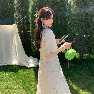 现货2026新款 P115K168 首发中国风清爽连衣裙8307