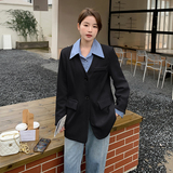 高级感超好看黑色西装外套女春秋2025新款独特别致设计感小众西服，女装西装，杭阁服饰