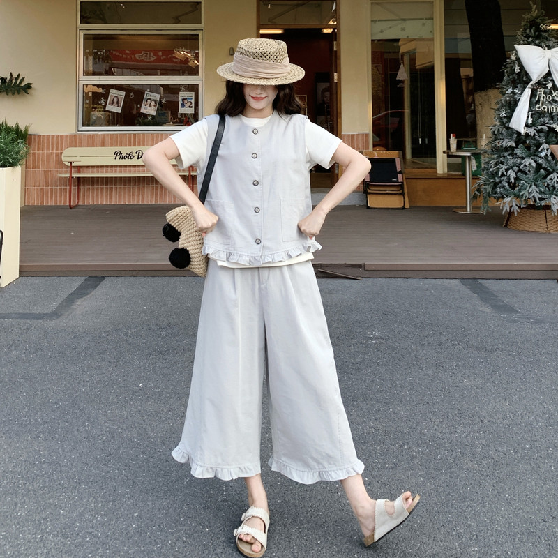 现货026新款夏季松弛感气质两件套极简风RF2B066-6681-P155K248