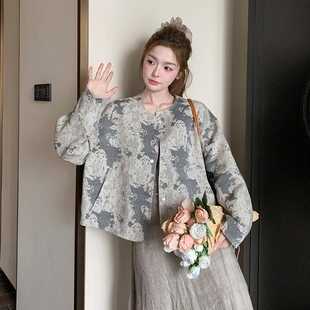 水墨印花宽松外套8622P145K208 春装 现货2026年爆款 新款