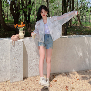 现货2025新款夏装女装提花镂空防晒服8322-P115K168图片