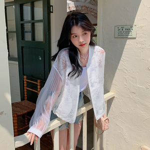 现货2025新款夏装女装提花镂空防晒服8322-P115K168图片