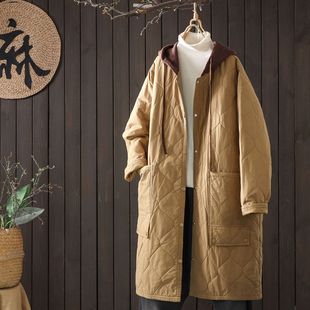 冬季 口撞色设计感轻薄棉衣夹棉外套菱格保暖棉服 宽松连帽棉袄女袖