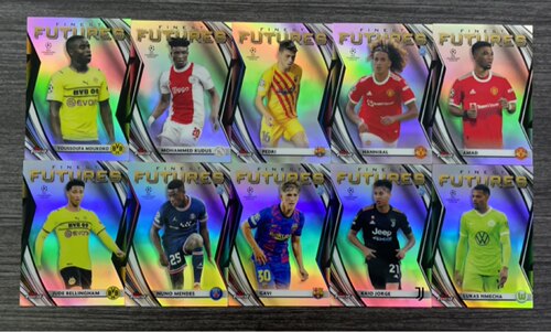 足球球星卡 2022 TOPPS finest欧冠系列futures 特卡全套及单卡