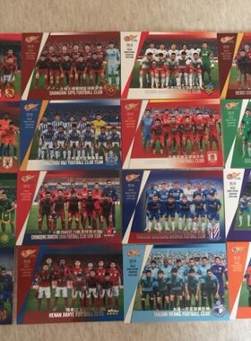 足球球星卡 中体卡业出 2018中超 全家福 特卡全套16张及各队单卡