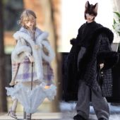 bjd4分3分75叔70叔白紫色格纹黑香风斗篷打底裙长裤 套装 百搭娃衣