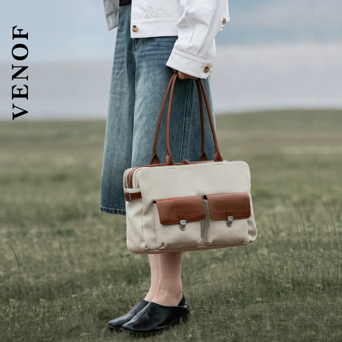 【维洛芬】风禾 帆布包女托特真牛皮新品首发日 减6O元!