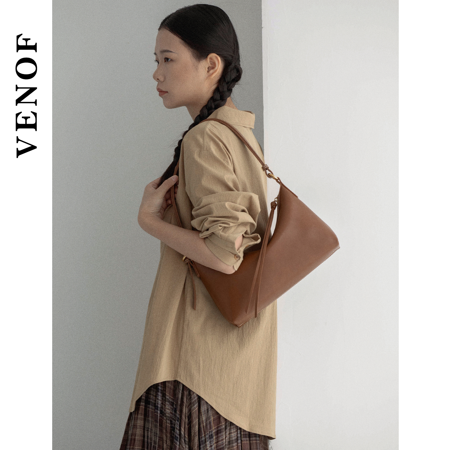 游云絮 维洛芬植鞣真牛皮单肩包新款大上新