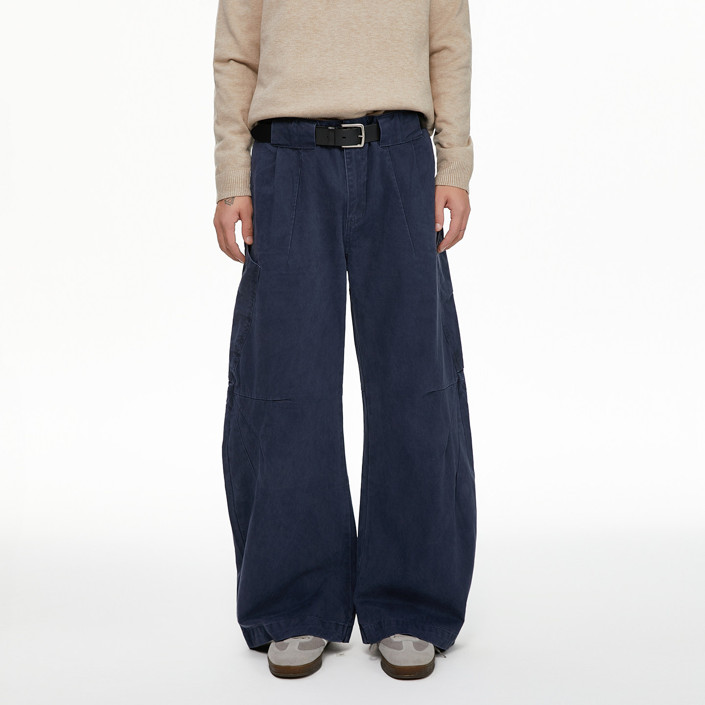 TSAS 秋冬弯刀工装裤vibe风宽松直筒纯棉阔腿休闲拖地裤