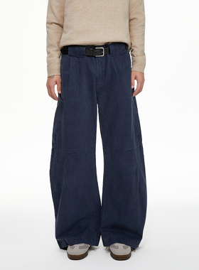 TSAS 秋冬弯刀工装裤vibe风宽松直筒纯棉阔腿休闲拖地裤