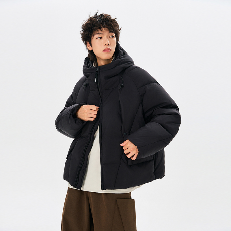 TSAS 国潮牌l连帽羽绒服男女情侣冬季加厚百搭冬季90白鸭绒外套