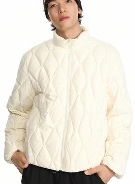 TSAS潮牌冲锋衣内胆防水羽绒服菱形格轻薄男女秋冬葫芦纹保暖内搭