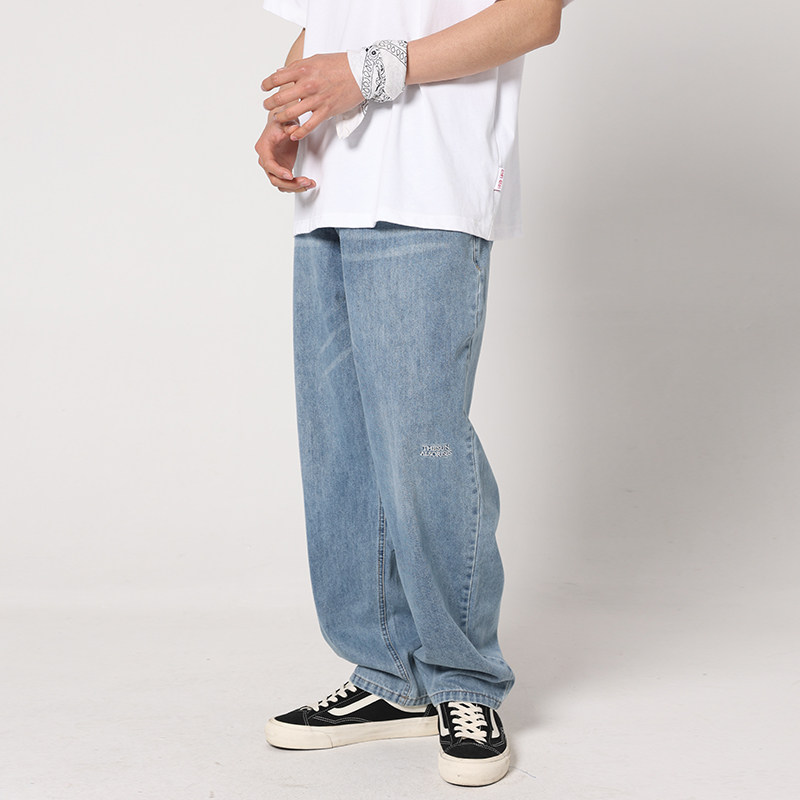 太阳照常升起做旧水洗牛仔裤