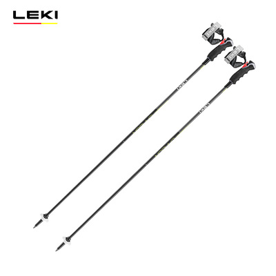 德国LEKI户外冬季高山双板滑雪杖轻质碳纤维杖身Carbon 12 S雪杖