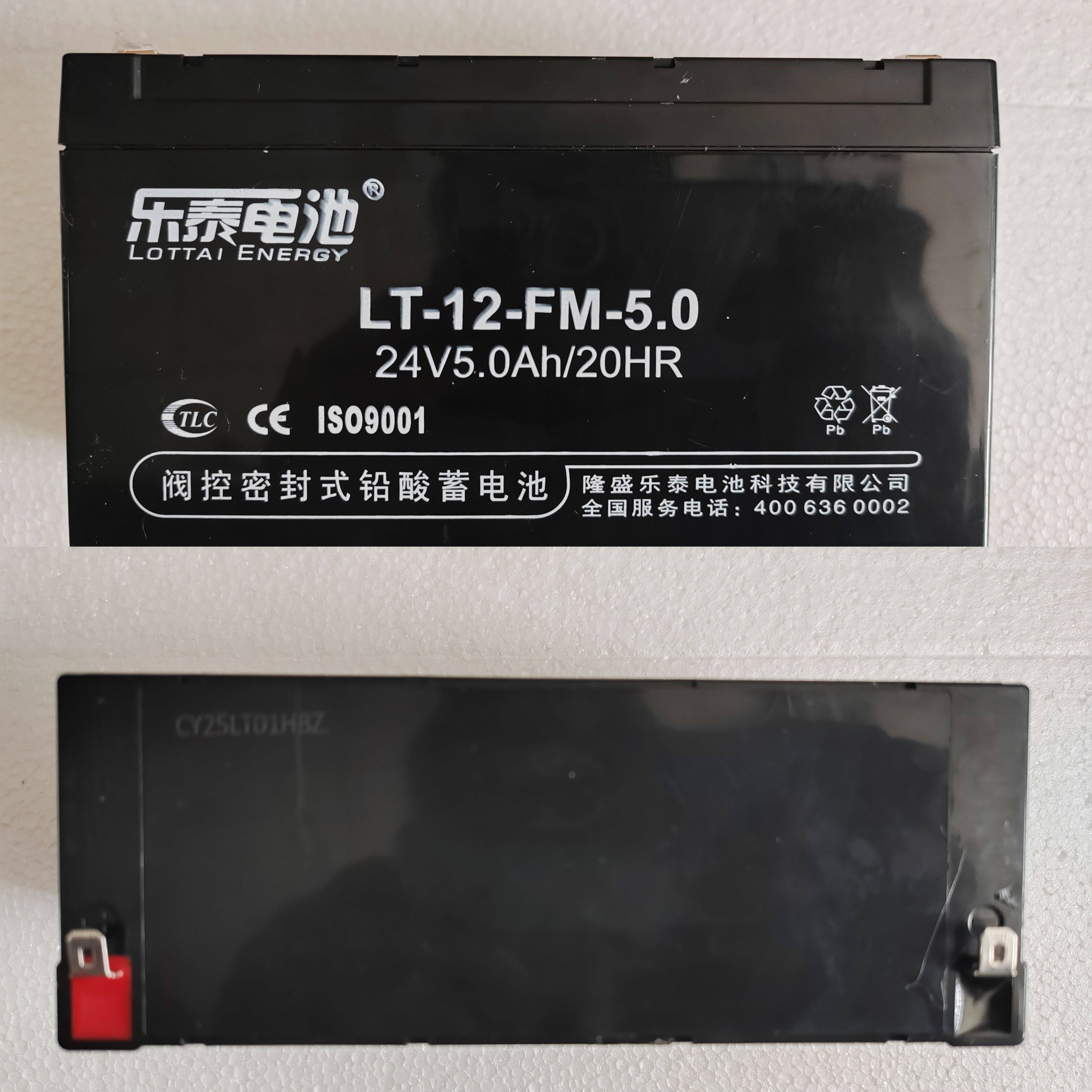 乐泰24V5AH蓄电池卷帘门电动门交流直流备电控制器专用电瓶