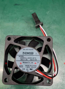 NMB-MAT 2406VL-S5W-B79 DC24V 0.14A 6cm 6015 数控机床散热风扇