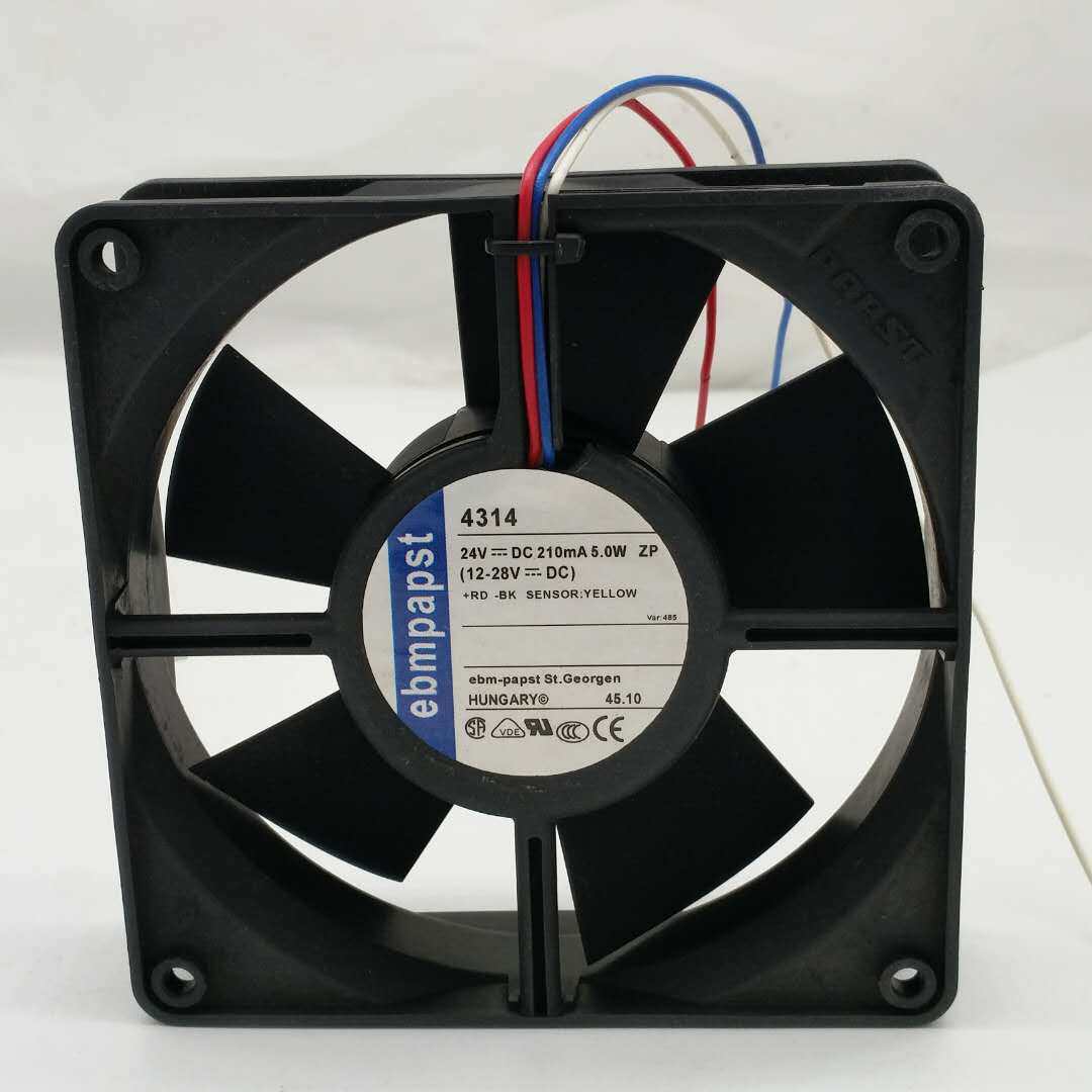 德国PAPST 4314 DC24V 0.21A 5W 12032 12cm双滚珠变频散热风扇