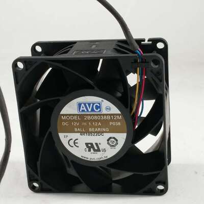 原装 AVC 2B08038B12M 8038 8CM 1.12A 12V 四线PWM温控加压风扇