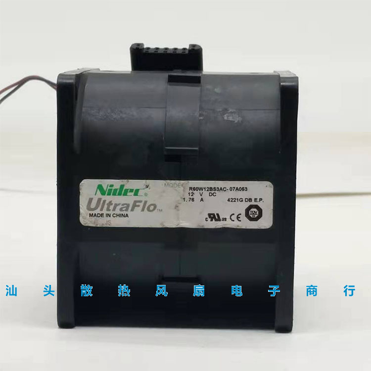 NIDEC R60W12BS3AC-07A053 DC12V 1.76A 6056 6CM服务器散热风扇