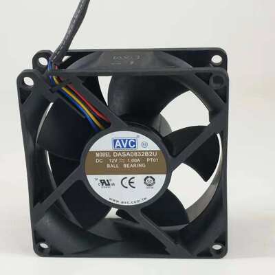 全新AVC DASA0832B2U 8032 12V 1.0A 8厘米四线PWM大风量散热风扇
