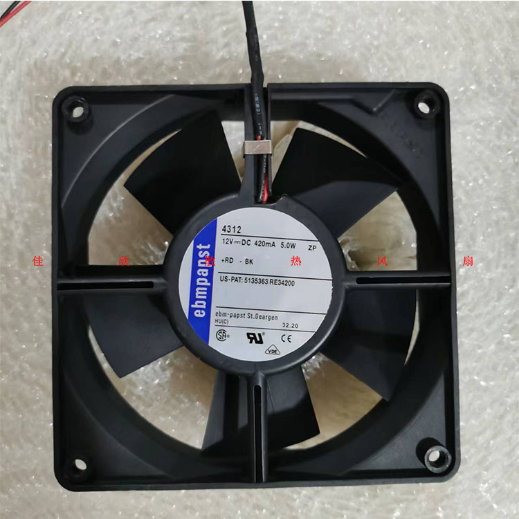 原装德国Ebm-papst 4312 12V 5W 420MA 12032 12cm散热风扇