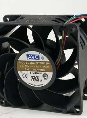 AVC 9038 12V 1.50A 9CM PWM温控服务器暴力机箱风扇 DB09238B12H