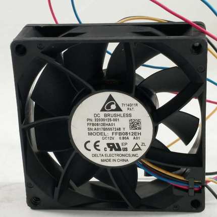 台达 8025 8CM 12V 0.80A 四线PWM温控大风量服务器风扇FFB0812EH