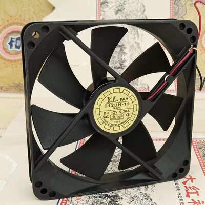 Yate Loon 悦伦 D12BH-12 12V 0.30A 12025 12CM 机箱电源风扇
