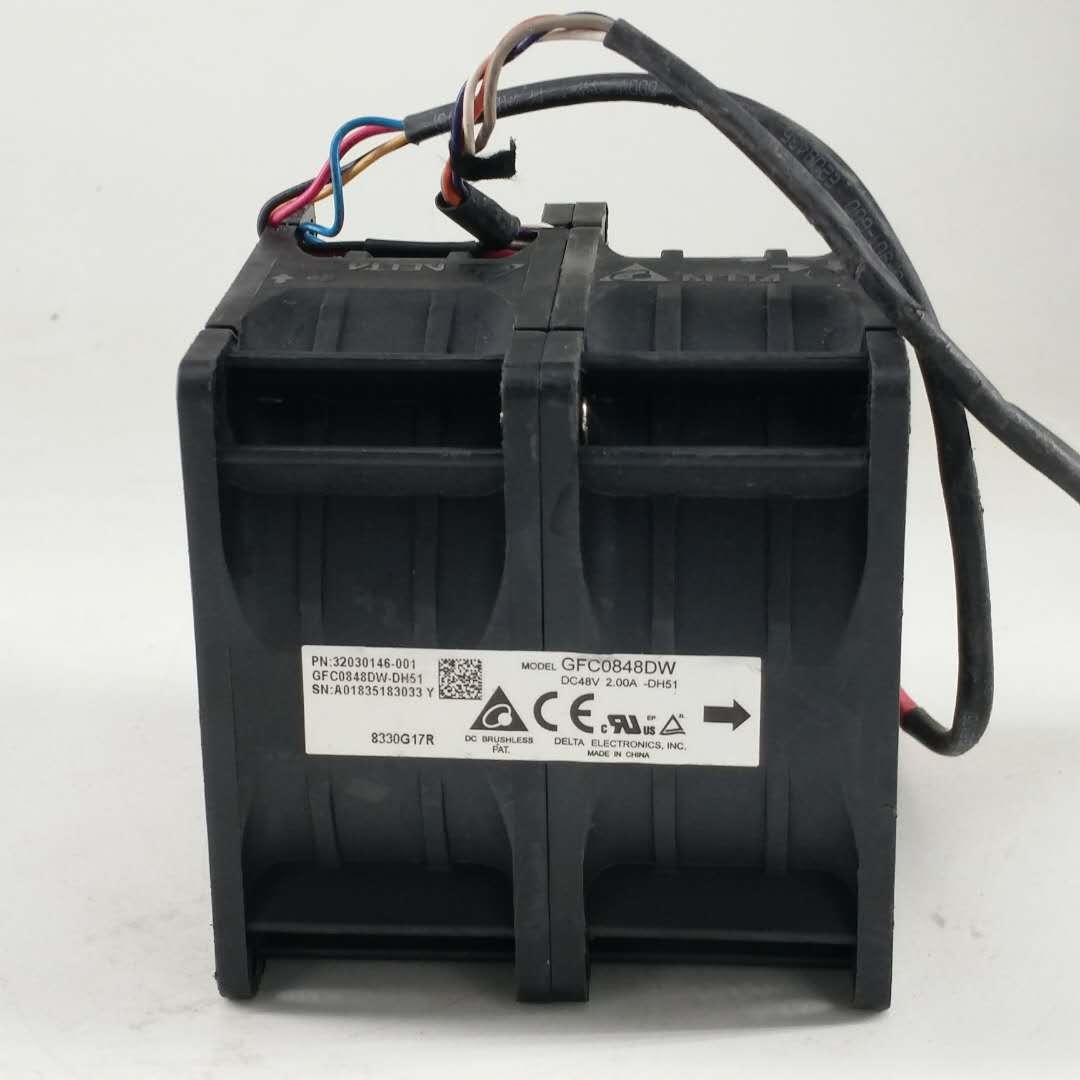 台达 GFC0848DW 8076 8CM DC48V 2.00A 双电机汽车增压暴力风扇