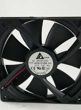Delta/台达 AFB1312M 13525 13厘米/CM散热风扇 12V 0.38A 双滚珠