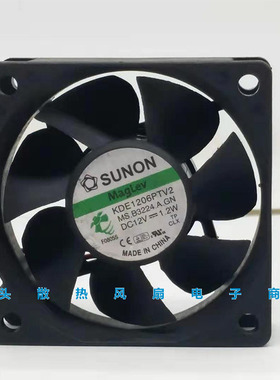 原装建准SUNON KDE1206PTV2 12V 1.2W 6025 6CM 静音散热风扇